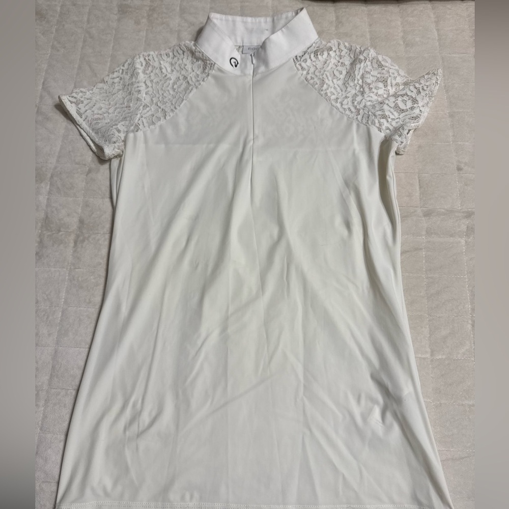 Ego 7 IT42 white show shirt with lace